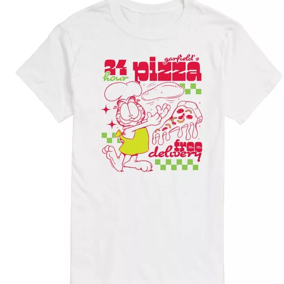 Garfield Pizzeria Graphic shirt size XXL white new - Picture 1 of 4